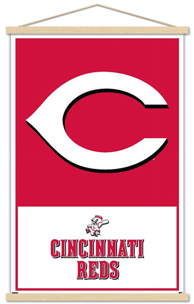MLB Cincinnati Reds - Logo 22 Wall Poster with Magnetic Frame, 22.375 ...
