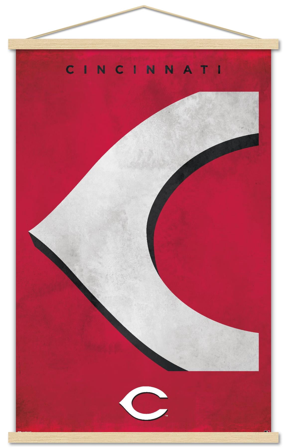 MLB Cincinnati Reds - Logo 25 Wall Poster with Magnetic Frame, 22.375 ...