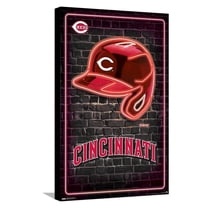 MLB Cincinnati Reds - Neon Helmet 23 Canvas Wall Poster, 14.725" x 22.375"