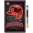 thumbnail image 1 of MLB Cincinnati Reds - Neon Helmet 23 Wall Poster, 22.375" x 34", 1 of 5