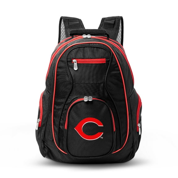 MOJO Black Cincinnati Reds Trim Color Laptop Backpack