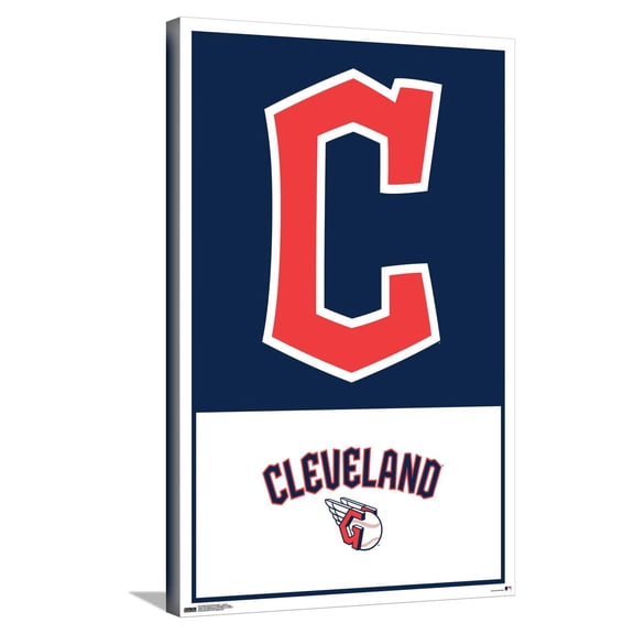 MLB Cleveland Guardians - Logo 22 Canvas Wall Poster, 22.375" x 34"