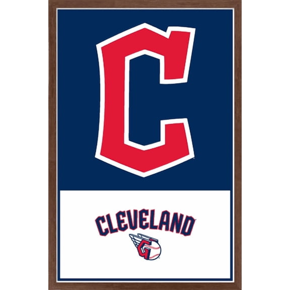 MLB Cleveland Guardians - Logo 22 Wall Poster, 22.375" x 34" Framed