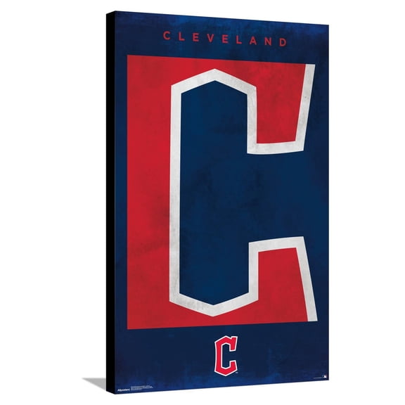 MLB Cleveland Guardians - Logo 25 Canvas Wall Poster, 22.375" x 34"