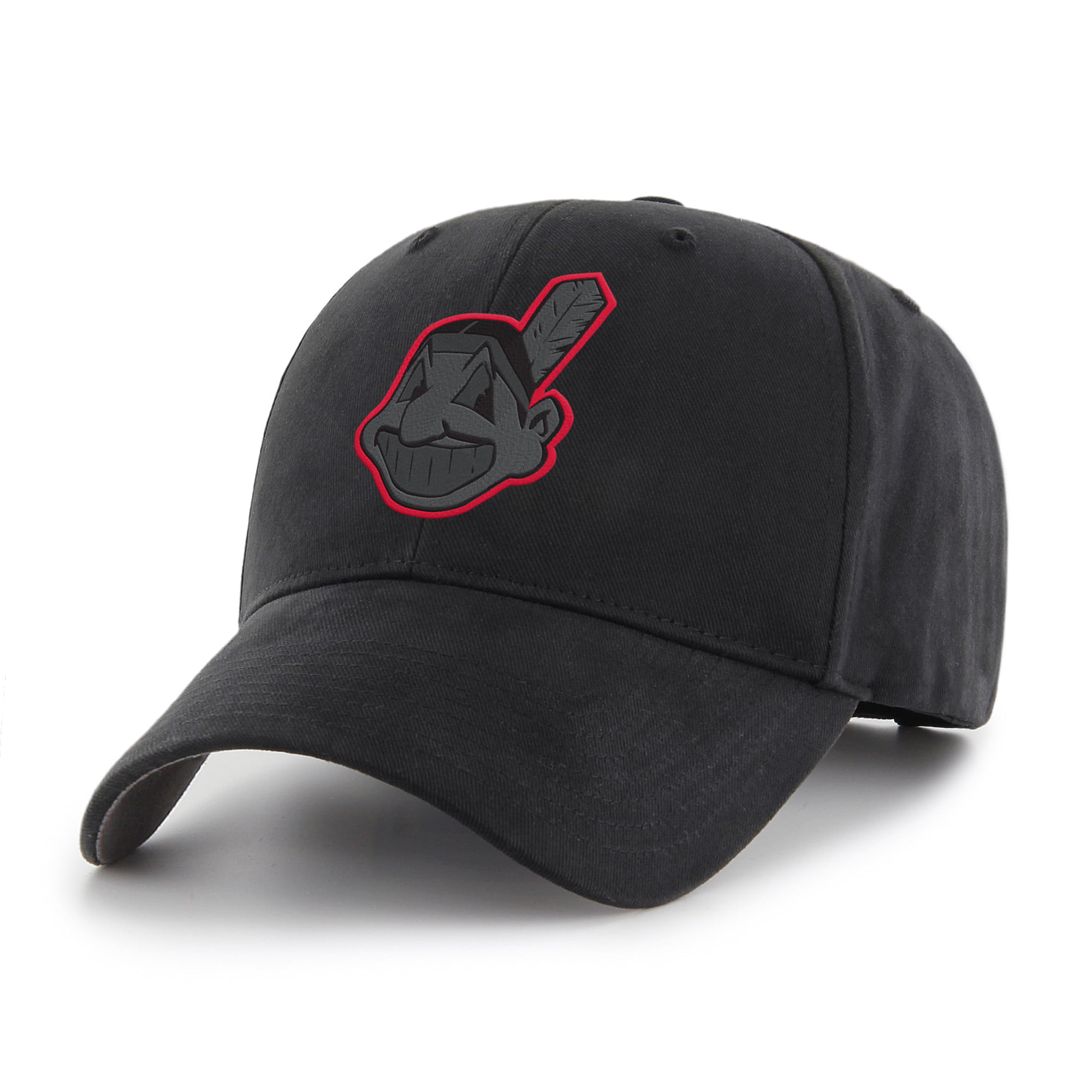 MLB Cleveland Indians Black Mass Basic Adjustable Cap/Hat by Fan