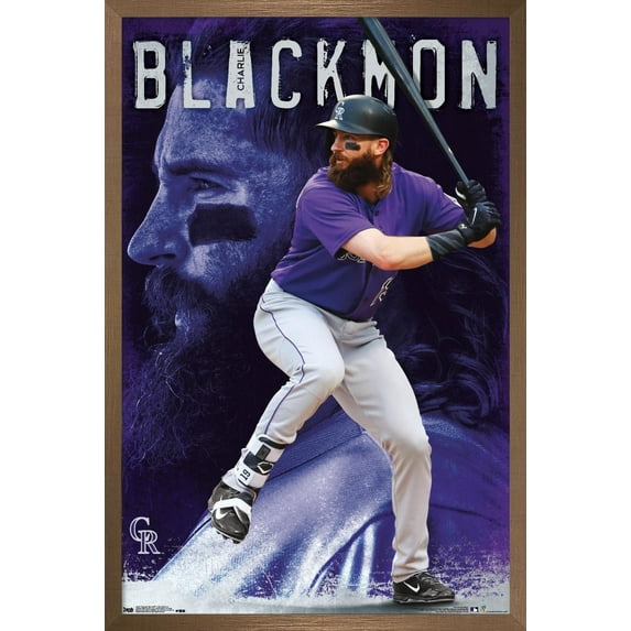 MLB Colorado Rockies - Charlie Blackmon 18 Wall Poster, 22.375" x 34", Framed