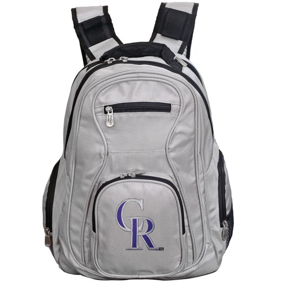 MLB Colorado Rockies Gray Premium Laptop Backpack
