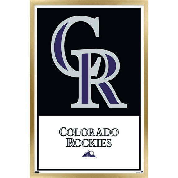 MLB Colorado Rockies - Logo 22 Wall Poster, 14.725" x 22.375" Framed