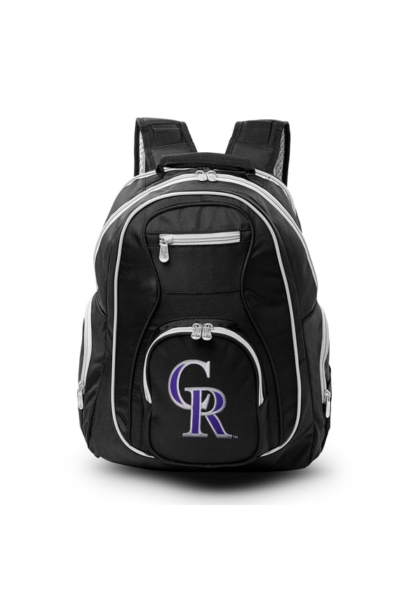 MLB Colorado Rockies Premium Laptop Backpack with Colored Trim