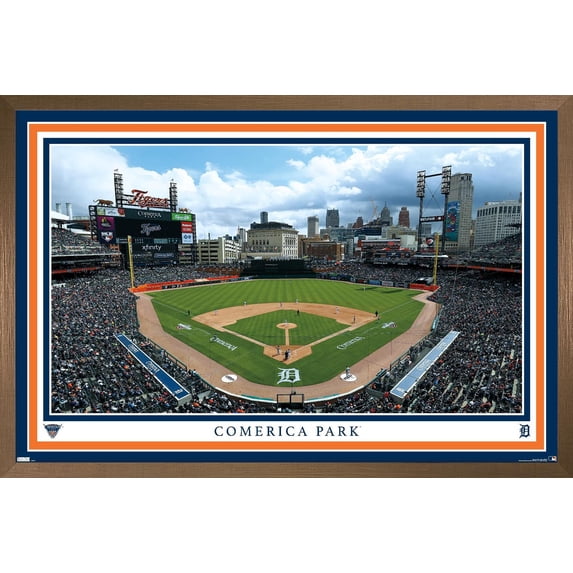 MLB Detroit Tigers - Comerica Park 22 Wall Poster, 22.375" x 34" Framed