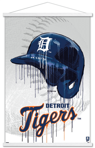 MLB Detroit Tigers - Drip Helmet 22 Wall Poster, 22.375 x 34