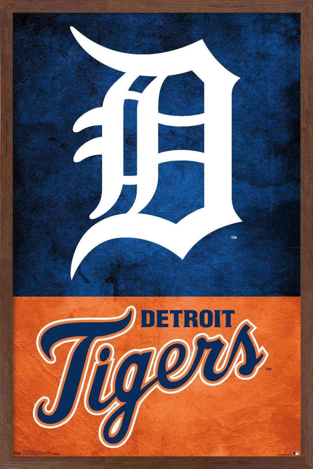 MLB Detroit Tigers - Logo 18 Wall Poster, 14.725" x 22.375", Framed