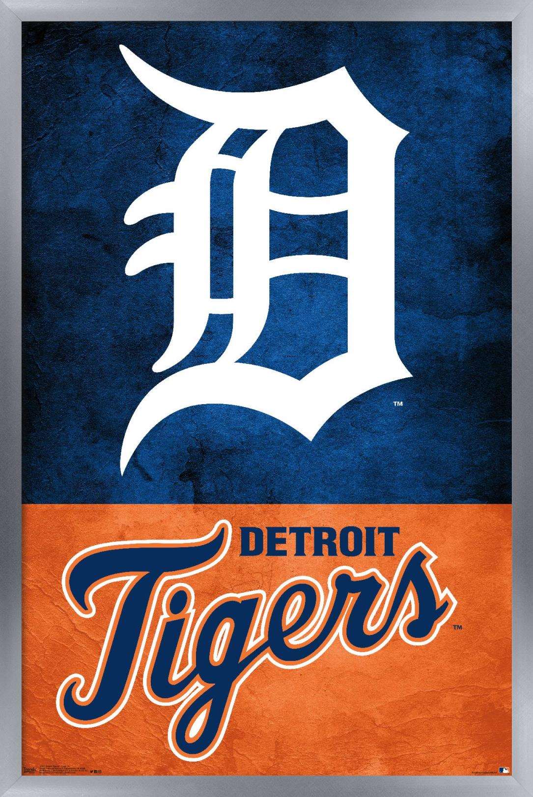 MLB Detroit Tigers - Logo 18 Wall Poster, 14.725" x 22.375", Framed