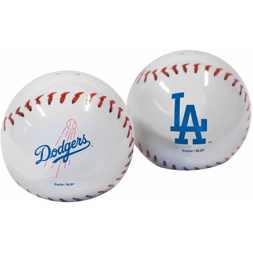 MLB Dodgers Baseball Shaped Salt and Pepper Shakers