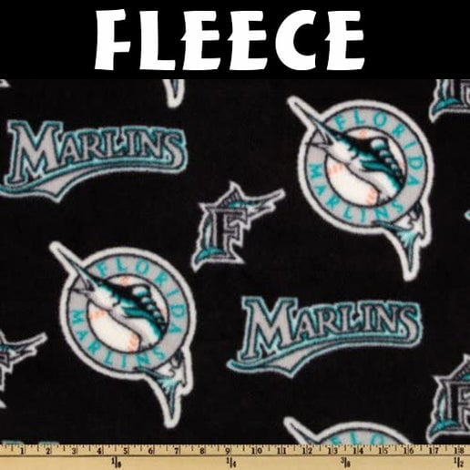 MLB Florida Marlins (the teams previous name and logo) Baseball Print Fleece Fabric Print By the Yard