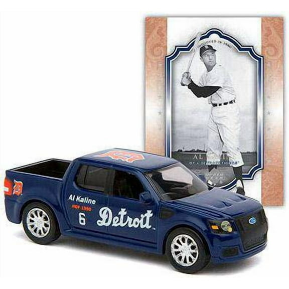 MLB Hall of Fame Series Detroit Tigers Ford Truck Diecast Car (With Al Kaline Card)