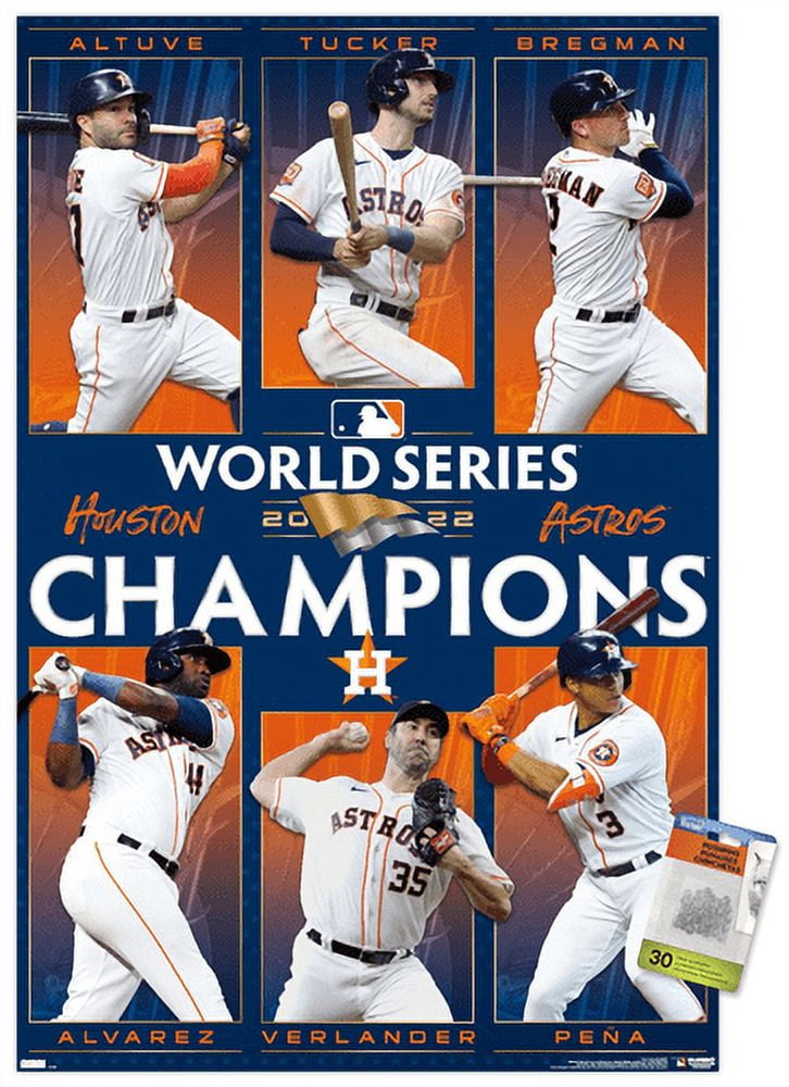 Houston Astros 2022 Baseball WorldSeries Champions Poster Canvas Wall Art  Large Size Modern Home Bedroom Office Wall Decor Collection Gifts(D,Framed