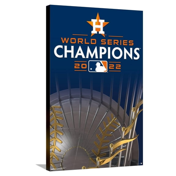 MLB Houston Astros - 2022 World Series Team Logo Canvas Wall Poster, 22.375" x 34"