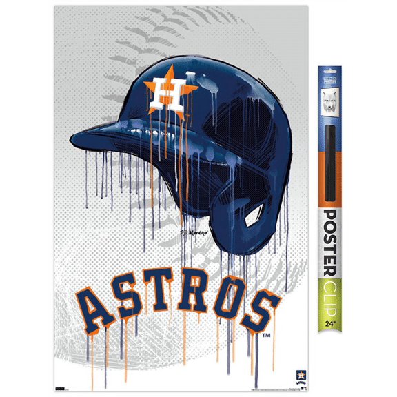 MLB Houston Astros - Drip Helmet 22 Wall Poster, 22.375" x 34"