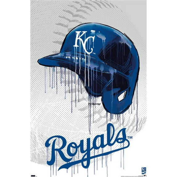 MLB Kansas City Royals - Drip Helmet 22 Wall Poster, 14.725" x 22.375"