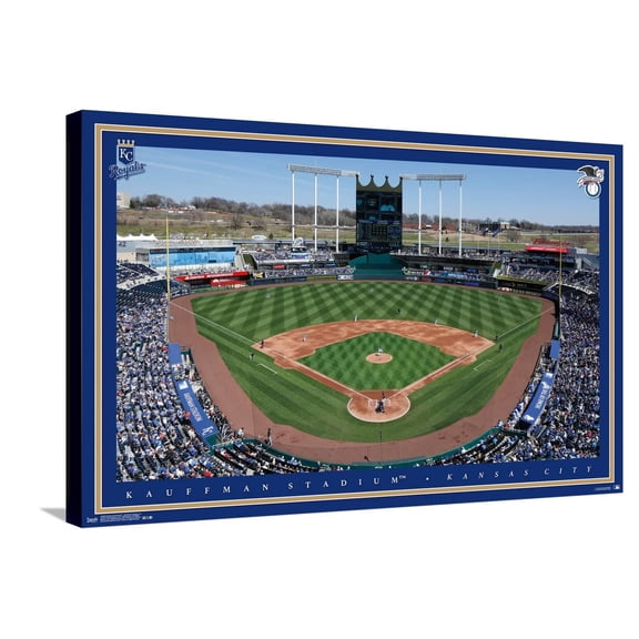 MLB Kansas City Royals - Kauffman Stadium 15 Canvas Wall Poster, 22.375" x 34"