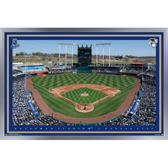 MLB Kansas City Royals - Kauffman Stadium 15 Wall Poster, 14.725" x 22.375", Framed