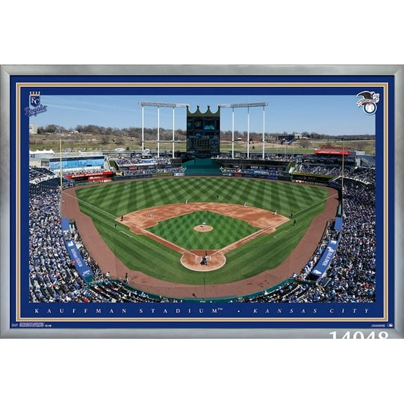MLB Kansas City Royals - Kauffman Stadium 15 Wall Poster, 22.375" x 34", Framed