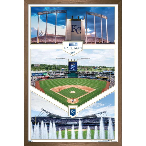 MLB Kansas City Royals - Kauffman Stadium 20 Wall Poster, 22.375" x 34", Framed
