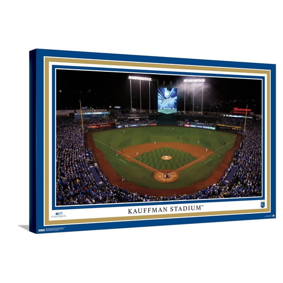 MLB Kansas City Royals - Kauffman Stadium 22 Canvas Wall Poster, 22.375" x 34"