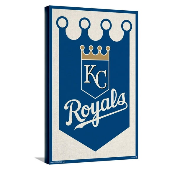 MLB Kansas City Royals - Logo 15 Canvas Wall Poster, 14.725" x 22.375"