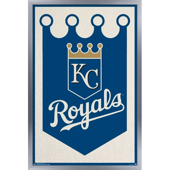 MLB Kansas City Royals - Logo 15 Wall Poster, 14.725" x 22.375", Framed