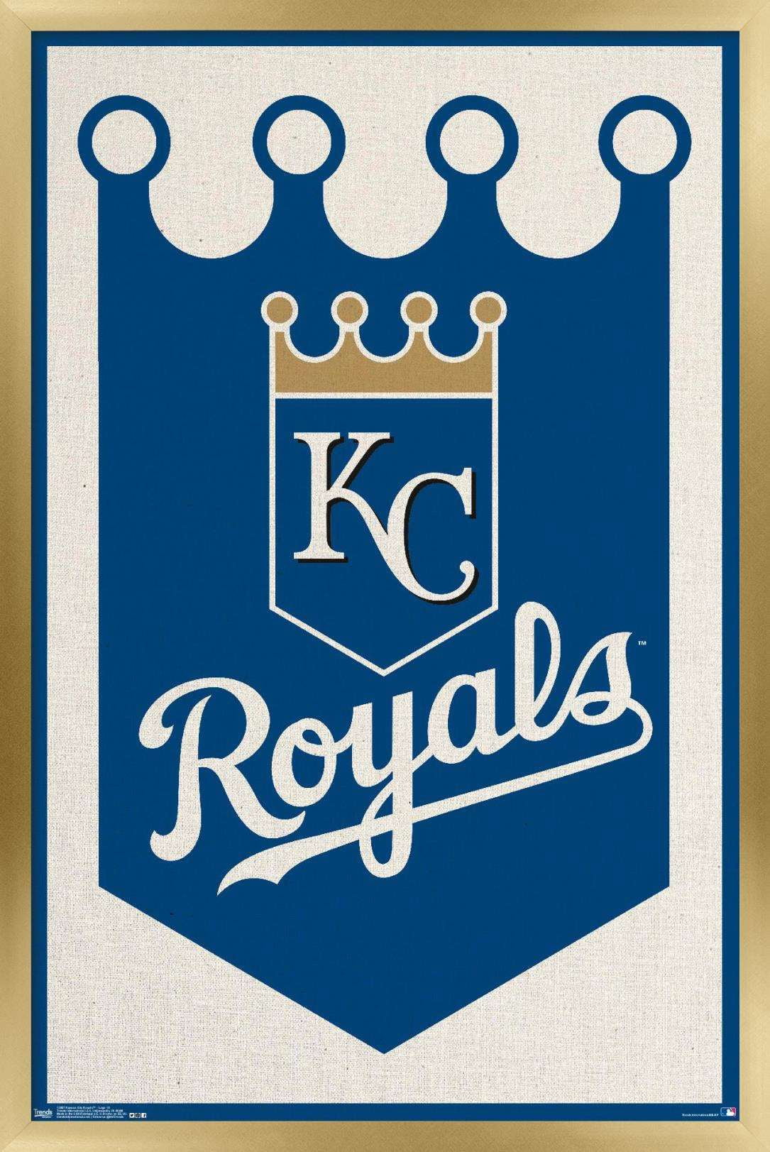 MLB Kansas City Royals - Logo 15 Wall Poster, 22.375" x 34", Framed