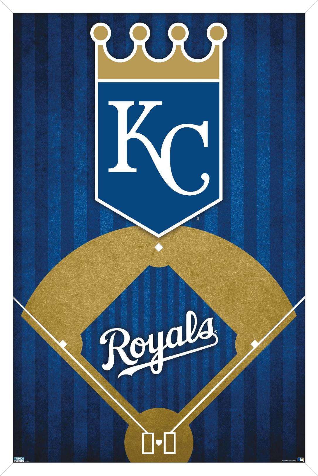 MLB Kansas City Royals - Logo 20 Wall Poster with Wooden Magnetic Frame,  22.375 x 34 