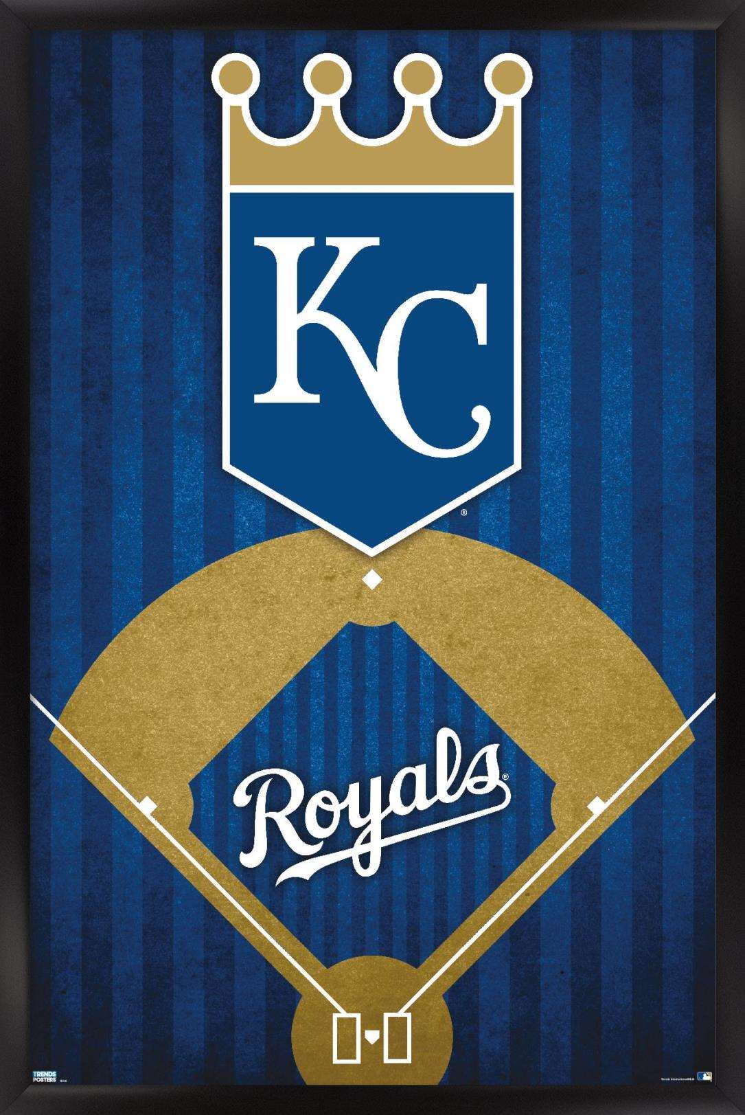 MLB Kansas City Royals - Logo 20 Wall Poster, 14.725 x 22.375, Framed