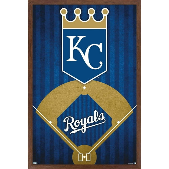 MLB Kansas City Royals - Logo 20 Wall Poster, 22.375" x 34", Framed