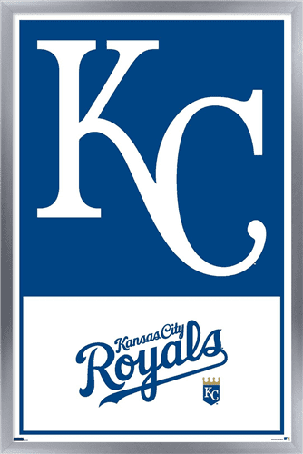 MLB Kansas City Royals - Logo 22 Wall Poster, 14.725" x 22.375" Framed
