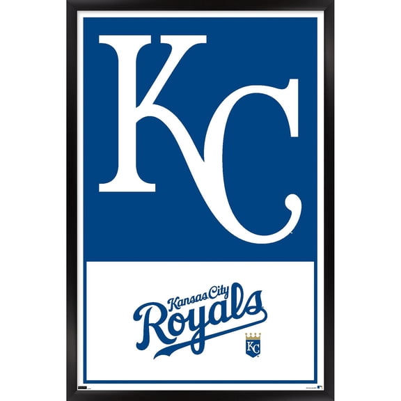 Kansas City Royals 24.25" x 35.75" Framed Logo Poster