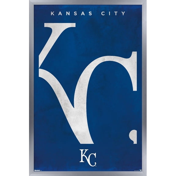 MLB Kansas City Royals - Logo 25 Wall Poster, 14.725" x 22.375" Framed