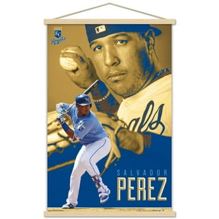 Salvador Perez Kansas City Royals Majestic Home 2015 World Series Champions  Gold Program Flex Base Player Jersey - White