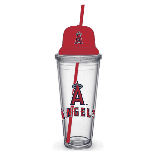 MLB LOS ANGELES ANGELS HELMET STRAW TUMBLER