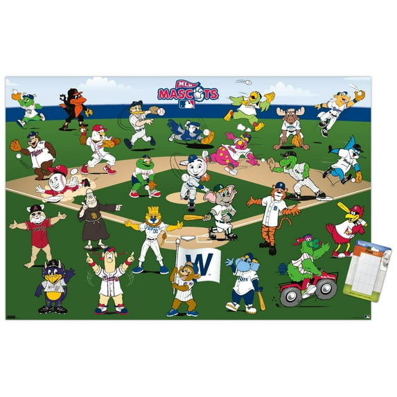MLB League - Mascots 22 Wall Poster, 22.375" x 34"