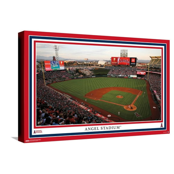 MLB Los Angeles Angels - Angel Stadium 22 Canvas Wall Poster, 14.725" x 22.375"