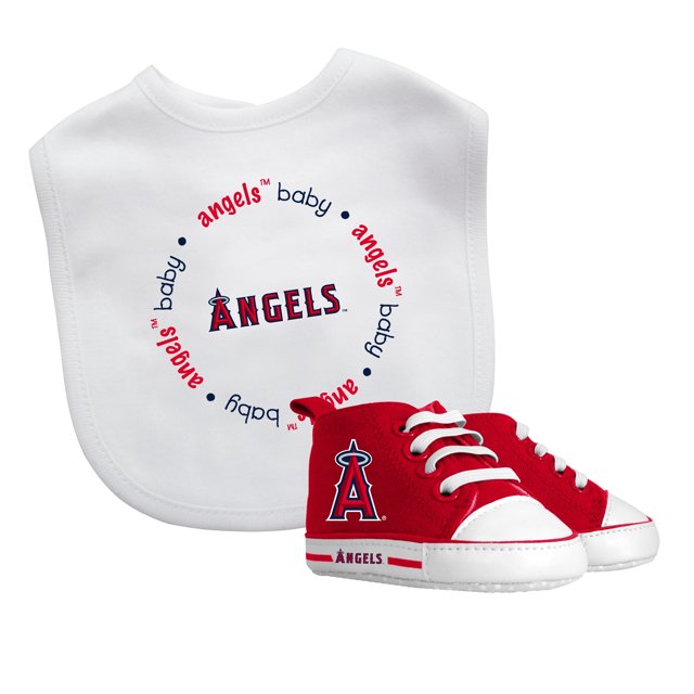 MLB Los Angeles Angels Bib & Prewalker Baby Gift Set