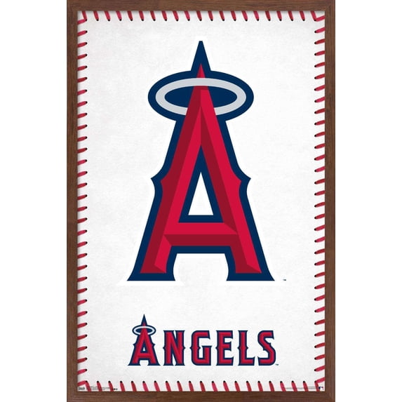 MLB Los Angeles Angels - Logo 17 Wall Poster, 14.725" x 22.375", Framed