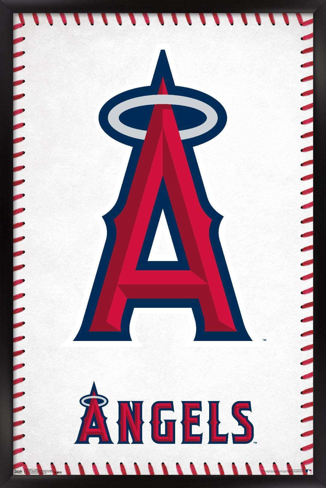 MLB Los Angeles Angels - Logo 17 Wall Poster, 14.725" x 22.375", Framed