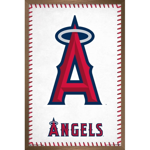 MLB Los Angeles Angels - Logo 17 Wall Poster, 22.375" x 34", Framed