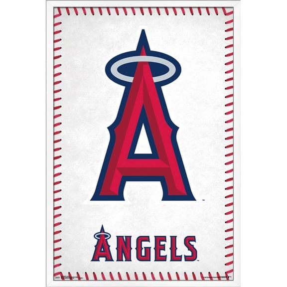 MLB Los Angeles Angels - Logo 17 Wall Poster, 22.375" x 34", Framed