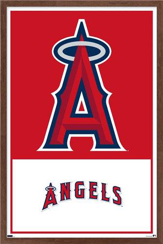 MLB Los Angeles Angels - Logo 22 Wall Poster, 14.725" x 22.375" Framed
