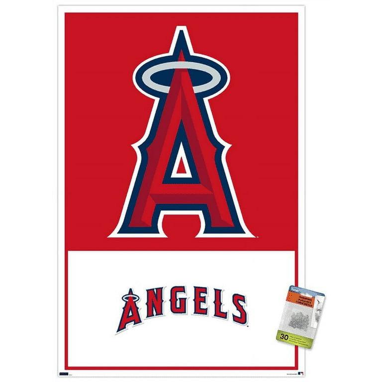 MLB Los Angeles Angels - Logo 22 Wall Poster with Pushpins, 22.375 x 34 