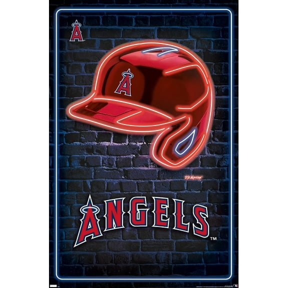 MLB Los Angeles Angels - Neon Helmet 23 Wall Poster, 22.375" x 34"